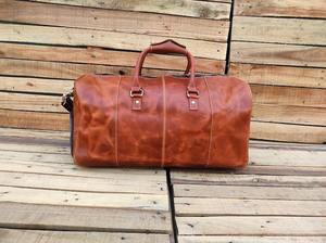 Bolsa de lona grande hecha a mano para gimnasio y vacaciones personalizable estilo Vintage de moda cuero genuino con logotipo personalizado para viajes - Product Image 2