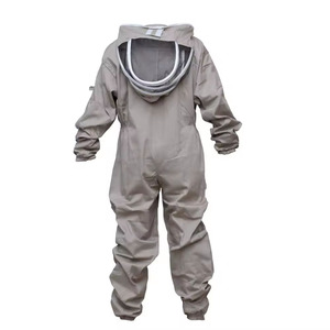 Traje de abeja a prueba de picaduras para hombres de apicultura profesional 100% algodón grueso con velo (3XL) - Product Image 3
