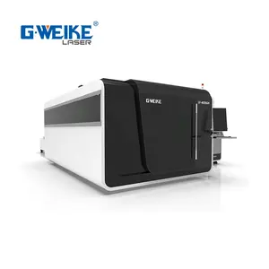 GWEIKE Máy Cắt Laser Sợi Quang 3000W 4000W 5kw 4000*2000Mm Tốc Độ Cao Cho Tấm Kim Loại Như Nhôm SS CS