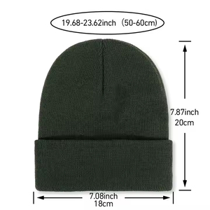 100% coton doux quotidien bonnet chapeaux nouveau Design à la mode vêtements d'hiver de haute qualité impression motif de points Logo personnalisé chapeau chaud - Product Image 6