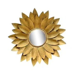 Recién llegado, espejo de pared de Metal dorado, decoración elegante, espejo de pared para decoración del hogar, decoración Interior de habitación moderna, espejo de pared - Product Image 3