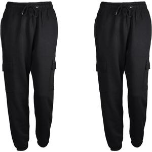 Joggers de carga de combate para mujer OEM en línea al por mayor pantalones de chándal elásticos delanteros planos para trotar - Product Image 4