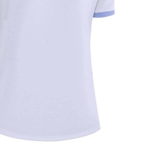เสื้อโปโลผู้หญิง แขนสั้น ผ้าทอ ลายทางสีขาว น้ำเงิน ดำ ดีไซน์ลำลอง - Product Image 6