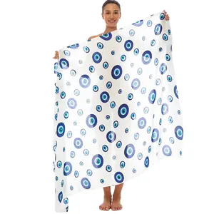 Best Selling Popular Soft Lady Design cotton Beach Towels Comfortable Printed Custom Logo Cartoon Printing Beach Sarong Towel