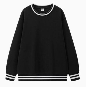 เสื้อสเวตเตอร์ผ้าฝ้าย100% โอเวอร์ไซส์ของผู้ชายผ้าคอตตอนทรงหลวมแขนยาวดีไซน์ลำลองพร้อมเทคนิคการซักในฤดูใบไม้ผลิ - Product Image 3