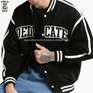 Vestes varsity classiques à boutons sur le devant, élégantes, brodées, avec doublure intérieure douce, pour les tenues de week-end et la mode streetwear. - Product Image 2