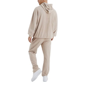 ชุดวอร์มสีทึบลายกรดซักสำหรับผู้ชายสไตล์ลำลองออกแบบได้ตามต้องการสำหรับฤดูหนาว - Product Image 4