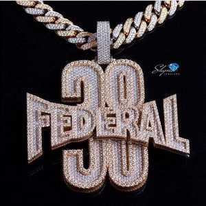 จี้เพชรแบบกำหนดได้เองชุบด้วยเพชรโมอิส925แร็ปเปอร์ในราคาที่ดีที่สุดเงินสเตอร์ลิง - Product Image 2