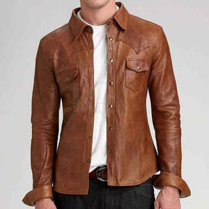 Camisas de Cuero Elegantes para Hombre, Tela Resistente, Ajuste Cómodo, Material Suave de Primera Calidad, Ideal para la Oficina y Uso Casual - Product Image 4