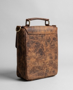 Vintage Genuine <b>Leather</b> <b>Shoulder</b> <b>Bag</b> With Top Handle Brown Distressed Finish All Seasons Daily Use - Product Image 6