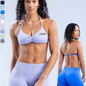 Sujetador deportivo con logotipo personalizado en precio al por mayor, ropa deportiva de alta calidad sin espalda para mujer, Sujetador deportivo para gimnasio y yoga para mujer, Sujetador deportivo para mujer Fitness - Product Image 1