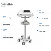 Chariot mobile d'ECG en aluminium léger sur roulettes, personnalisé pour hôpitaux et cliniques (OEM)