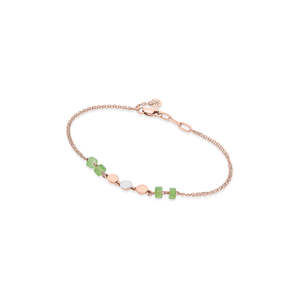 Pulsera de Cobre Chapada en Oro con Perlas y Diamantes, Diseño Bohemio de Cruz Religiosa, Regalo Moderno para Mujer - Product Image 4
