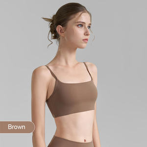 Soutien-gorge de sport personnalisable à dos croisé et à col halter pour femmes, soutien-gorge de fitness grande taille avec design respirant et sans couture - Product Image 3