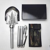 Pelle tactique portable multi-outils de survie avec manche réglable, hache, scie et ouvre-bouteille pour la randonnée et la chasse