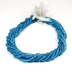 ลูกปัดคริสตัลพลอยโทแพซเจียระไน4มม. สีฟ้าท้องฟ้าธรรมชาติ - Product Image 1