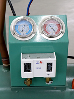 Compresseur à piston refroidi par air de petite taille Jinleng 4HP, unité de condensation, moteur |   Ventilateur simple contrôlé par PLC, pression de 120 kg