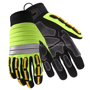 Gants de travail de sécurité pour mécanicien industriel Anti-coupure Polyester respirant Anti-choc résistant aux coupures Bracelet réglable Main personnalisée - Product Image 1