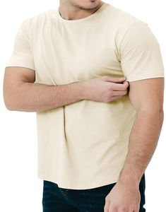 Crew Fitness T-shirt à manches courtes en coton épais pour hommes Logo imprimé numérique élégant Durable à la mode séchage rapide respirant 200g - Product Image 4