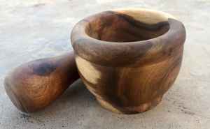 Mortero de madera simple y mortero decorativo redondeado para cocina, herramientas de cocina, molinillo de especias, restaurante y uso de Hotel, las mejores ventas - Product Image 2