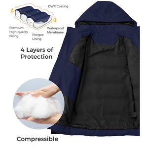 Fabricant de manteaux à bulles pour hommes en duvet épais léger Impression personnalisée du logo Veste d'extérieur d'hiver de luxe unie grande taille - Product Image 4