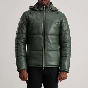 Veste d'hiver en cuir pour hommes Premium Quilted Outerwear Stylish Comfortable Fashion Streetwear - Product Image 1