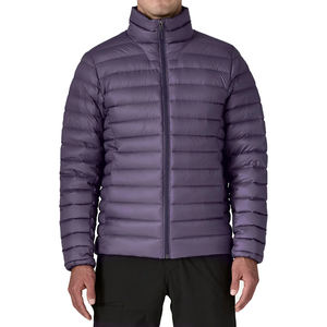 New Custom Puffer <b>Jacket</b> for Men <b>Women</b> Stand Collar Thin Center-Front Zipper Comfortable <b>Packable</b> Coat with Custom Logo - Product Image 2