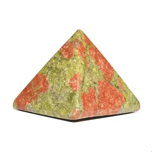 crystal pyramid natural Unakite Crystal pyramid natural stone gemstone healing agate pyramids Wholesaler