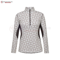 Vêtements équestres OEM pour femmes Chemises d'équitation en maille Chemise de compétition Chemise et pantalon équestres pour femmes