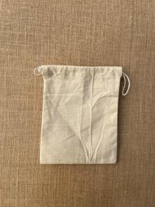 Sacs pochette en coton biodégradable personnalisé pour emballage écologique en vrac fermeture à cordon de serrage tailles personnalisées impression mode nature - Product Image 2