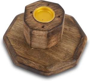 Wooden <b>Incense</b> Stick & <b>Cone</b> Burner Holder Tower Large Organic Eco Friendly Ash Catcher Agarbatti Holder Rustic Style Hand Carved - Product Image 5