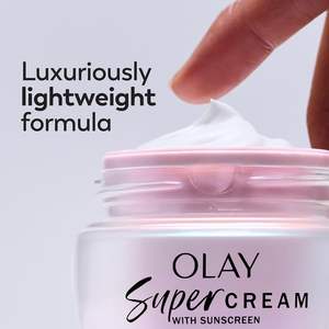 Crema Olay Super con Protector Solar SPF 30 (1.7 oz) + Super Serum (1.0 oz) - Hidratante Facial Ligero - Vitamina C y E - Product Image 3