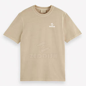 Camiseta de algodón 100% para hombre Patrón sólido antiarrugas único Tejido de punto de alta calidad Mejor precio Venta en línea - Product Image 5