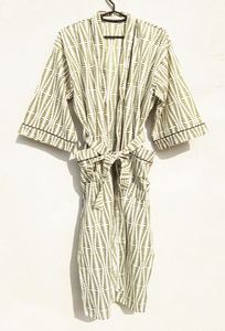 Bata Larga para Mujer, Estampado Floral, Bata de Algodón Indio, Regalos, Forro Estampado, Kimono de Algodón, Kimono para Fiesta en la Playa - Product Image 2