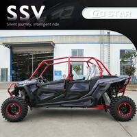 Véhicule tout-terrain 4 places SSV 800cc avec moteur CFMOTO, buggy à essence 4x4 avec toit, lumières LED, roues en aluminium