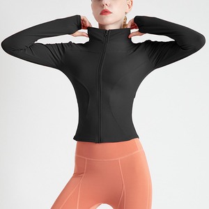 Top de Yoga Personalizado Transpirable de Spandex/Nailon, Talla Grande, Chaquetas de Fitness para Mujer, Media Cremallera, Manga Larga, Ropa de Entrenamiento Cómoda - Product Image 6