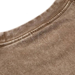 T-shirt décontracté confortable pour homme, en coton doux, tissu délavé, matière respirante, idéal pour la mode estivale - Product Image 6