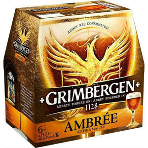 Bière Grimbergen Blonde-6.7% ABV-Bouteille 330ml-Premium Export Lager - Product Image 1
