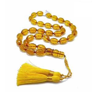 Cuentas de perlas de cristal de piedra de cristales borla islámica Tasbih con 33 piezas Tasbih oración islámica Ramadán Tasbeeh para oraciones musulmanas - Product Image 1