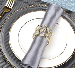 Porte-serviette décoratif en cristal doré pour table de luxe, accessoire de service brillant pour évènements de mariage et hôtel - Product Image 4