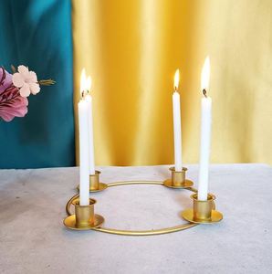 Metal Rings Fancy Taper <b>Candle</b> Holder Christmas Indoor and Outdoor Christmas Decoration Parties New Year Decor <b>Bulk</b> Quantity - Product Image 3