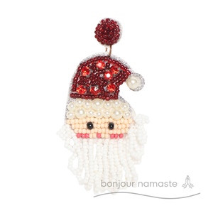 Ornamento di Babbo Natale di perline di lusso all'ingrosso | Orecchini natalizi artigianali per Boutique di berlino, londra, parigi e Toronto - Product Image 3
