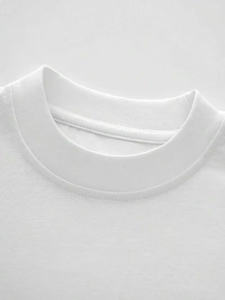 T-shirt unisexe en coton confortable, coupe oversize, manches courtes, épaules tombantes, imprimé DTF 200g, dernière collection été 2026 - Product Image 3