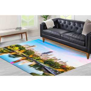 Tapis imprimé scène urbaine : design moderne pour la maison et le bureau, tapis doux non tissé - Product Image 2