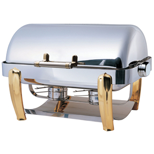 Atractivo plato de frotamiento 2025 calentador de comida Buffet dorado redondo Hotel restaurante Catering suministros fiesta boda juego de vidrio portátil - Product Image 2