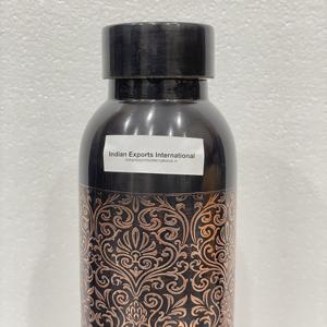 Cobre puro Diseño antiguo 950ml Botella de agua de cobre martillado a mano con diamante Acabado antiguo para uso en exteriores de oficina. IEI 8 - Product Image 2