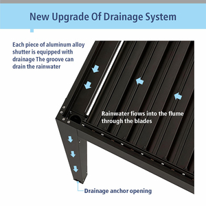 Cabane de piscine en aluminium avec persiennes, porte d'intimité pour la douche, banc de vestiaire, rangement, mobilier d'extérieur, porte-serviettes, chaises longues - Product Image 4