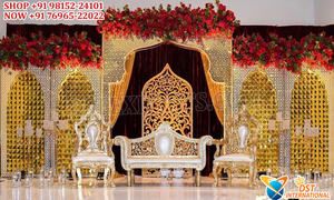 เวทีกระจกแกรนด์สําหรับงานแต่งงานตะวันตก เวทีกระจกยอดนิยมสําหรับงานแต่งงานในร่ม เวทีฉากหลังกระจกอินเทรนด์มีสไตล์และเงา - Product Image 6