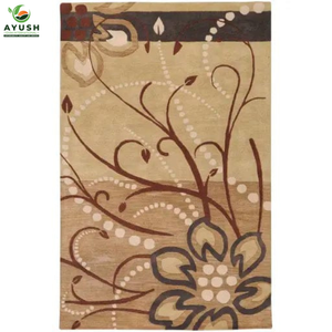 Tapis artisanal durable en laine, tapis moelleux et tuftés à la main pour la chambre à coucher et le salon - Product Image 4