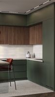 Set Perabot Dapur Kayu Modular Modern Shaker Ramah Lingkungan Siap Rakit Lengkap dengan Pulau Penyimpanan, Meja, Laci Geser, dan Wastafel